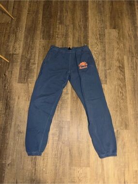 Roots Navy Blue Logo Jogger Bottoms